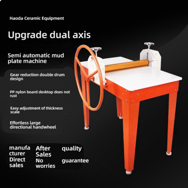 Manual Double-Shaft Slab Roller for Pottery & Ceramic Slabs