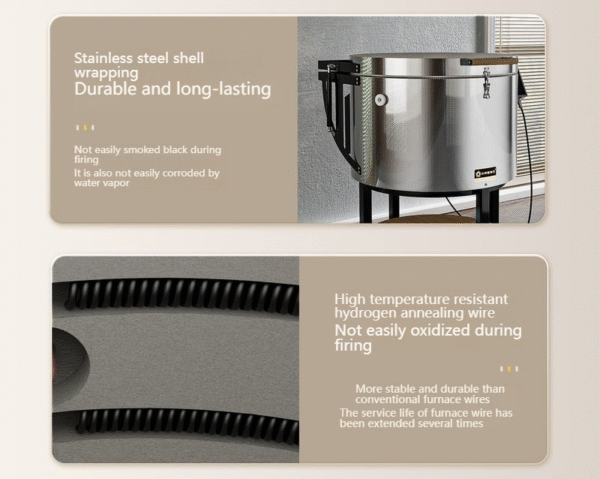 Round and Stumpy Cylindrical Ceramic Electric Kiln
